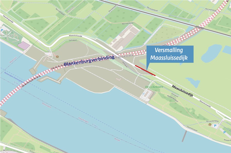Bericht Versmalling Maassluissedijk bekijken